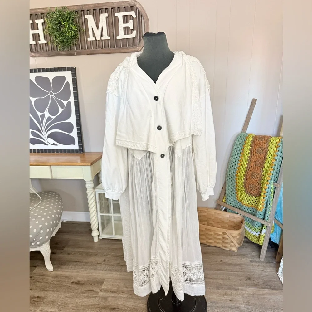 Free People • Float On Duster Hooded Cardigan